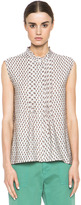 Thumbnail for your product : Boy By Band Of Outsiders Desert Flower Cotton-Blend Pintuck Tank in Navy