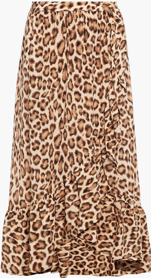Leopard Silk Skirt | Shop the world's largest collection of fashion |  ShopStyle