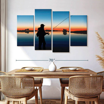 Ebern Designs Senne Fishing At Twilight