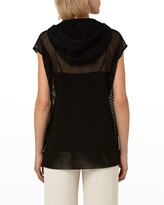 Thumbnail for your product : Akris Punto Short-Sleeve Mesh Hoodie