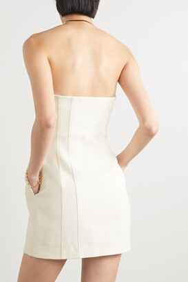 A.L.C. Elsie Strapless Linen And Cotton-blend Mini Dress - Ecru