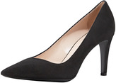 Thumbnail for your product : Giorgio Armani Suede Asymmetric Pointy-Toe Pump, Nero