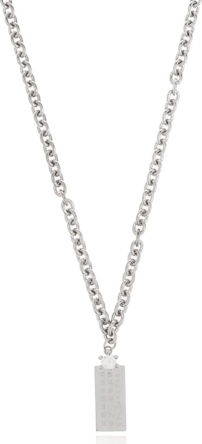 MM6 MAISON MARGIELA Logo Tag Pendant Necklace