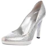 Thumbnail for your product : Barbara Bui Metallic Snakeskin Pumps Silver Metallic Snakeskin Pumps