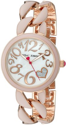 Betsey Johnson Women's Quartz Metal and Alloy Automatic Watch, Color:Pink (Model: BJ00329-06)