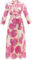 Thumbnail for your product : Diane von Furstenberg Floral-print Cotton-blend Voile Wrap Dress - Womens - Pink Multi