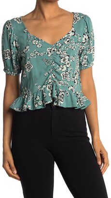 teal peplum top