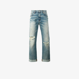 Gucci Distressed straight-leg jeans