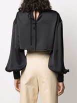 Thumbnail for your product : The Andamane Round-Neck Cropped Blouse