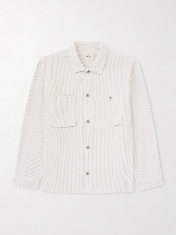 Folk Anniversary Patch Cotton-Corduroy Overshirt