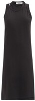 Thumbnail for your product : The Frankie Shop - Draped Double-layer Cotton-blend Tank Dress - Black