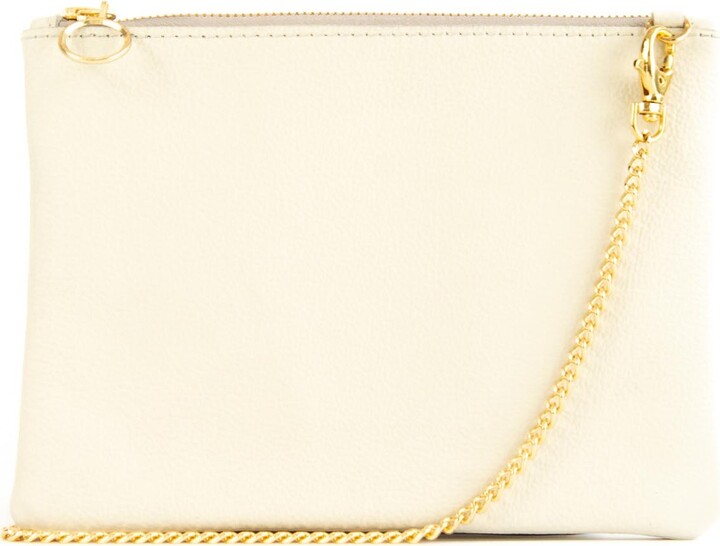 Dida Ritchie Cara Clutch Bag Cream Leather ShopStyle