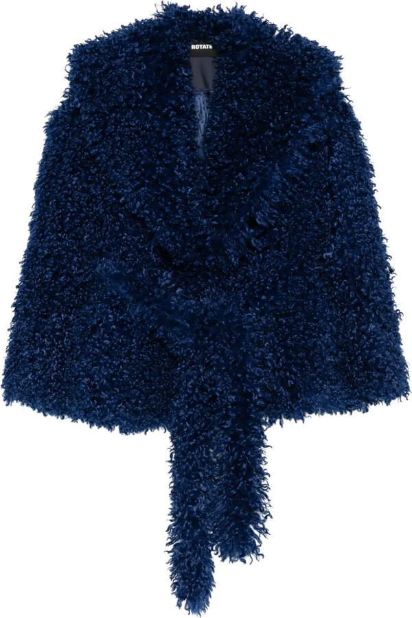 Rotate by Birger Christensen Faux-Fur Belted Jacket