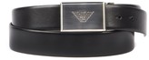 Thumbnail for your product : Emporio Armani Black Leather Eagle Belt