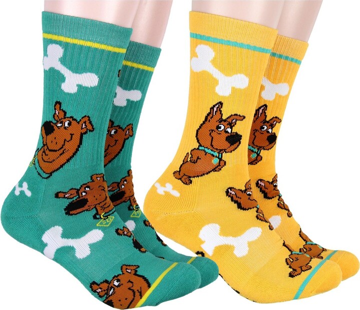 Seven Times Six Scooby Doo Men's Socks Scrappy And Scooby 2 Pack ...
