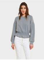 Thumbnail for your product : White + Warren Terry Jersey Peplum Hem Top