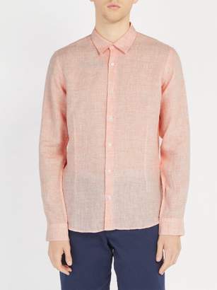 Orlebar Brown Morton Tailored Linen Shirt - Mens - Orange
