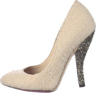 Bottega Veneta Tweed Crystal Embellishments Pumps