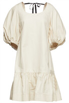 Thumbnail for your product : Lee Mathews Reo Gathered Cotton And Silk-blend Dress