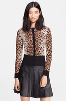 Thumbnail for your product : RED Valentino Leopard Jacquard Cardigan