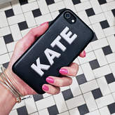 Thumbnail for your product : Rianna Phillips Black Pu Leather Personalised Phone Case
