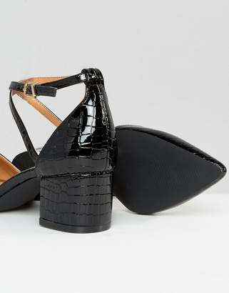Avia Raid RAID Black Croc Point Mid Heeled Shoes