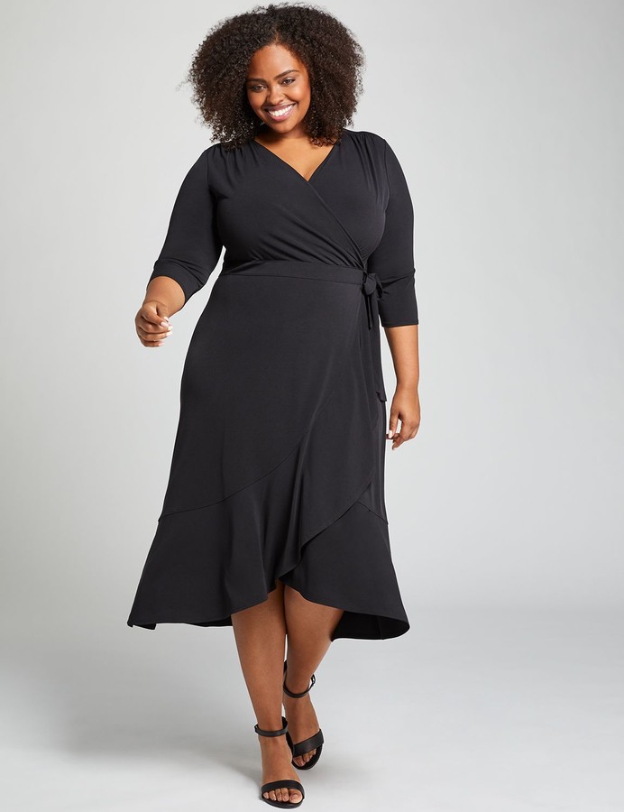 matte jersey wrap dress