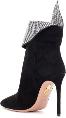 Aquazzura Night Fever 105 suede ankle boots