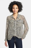 Thumbnail for your product : Vince Camuto Silk Utility Blouse (Petite)