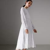 Thumbnail for your product : Burberry Embroidered Cotton Silk Voile Dress