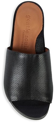 gentle souls judith leather wedge slides