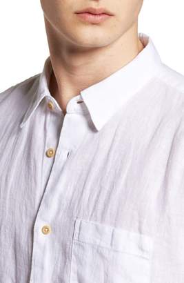 French Connection Relaxed Fit Solid Linen Sport Shirt