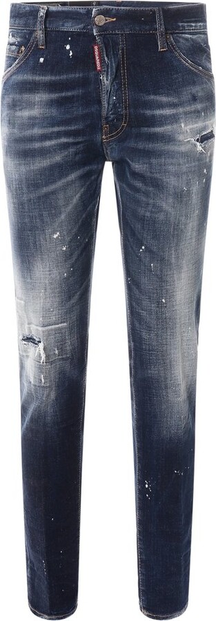 DSQUARED2 Logo Patch Distressed Jeans - ShopStyle