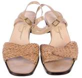 Thumbnail for your product : Ferragamo Woven Ankle Strap Sandals