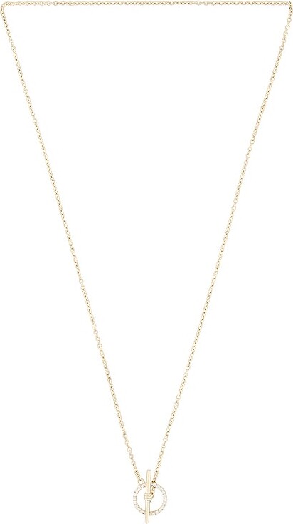STONE AND STRAND Diamond Toggle Link Necklace