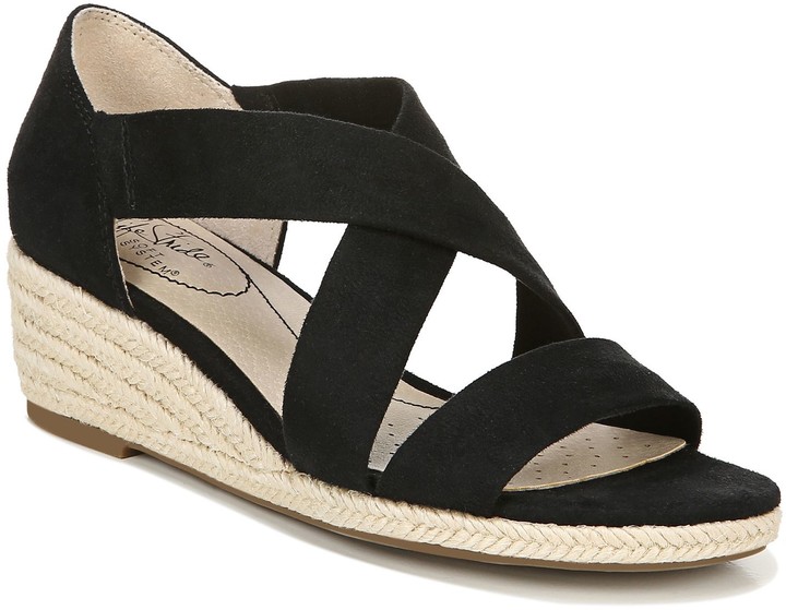 black strappy espadrilles