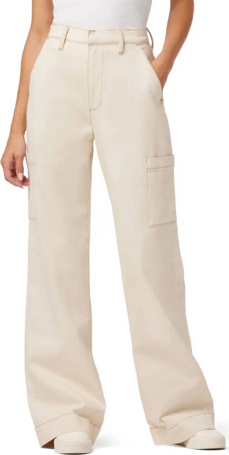 Joe's Jeans Wide Leg Cargo Pants In Ecru