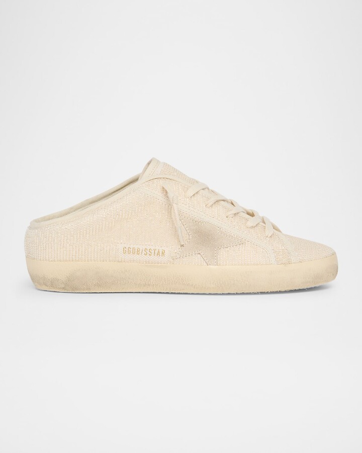 Golden Goose Super-Star Sabot Beaded Suede Slide Sneakers