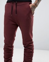 Thumbnail for your product : ASOS Skinny Stacked Joggers In Red
