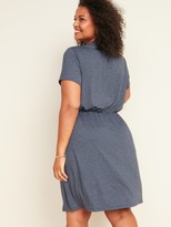Thumbnail for your product : Old Navy Waist-Defined Slub-Knit Plus-Size T-Shirt Dress