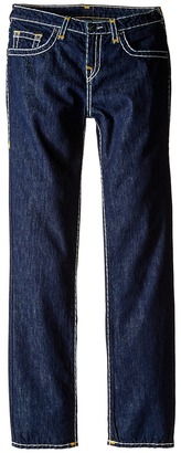 True Religion Geno Contrast Super T Jeans in Rinse/Gold Boy's Jeans