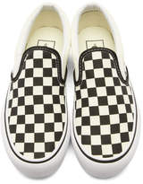 Thumbnail for your product : Vans Off-White and Black Checkerboard Classic Slip-On Platform Sneakers