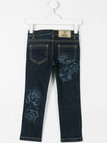 Thumbnail for your product : Versace floral print jeans