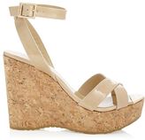 Thumbnail for your product : Jimmy Choo Papyrus  Patent Cork Wedge Sandals
