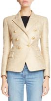 Thumbnail for your product : Balmain Classic Double-Breasted Tweed Blazer, Gold