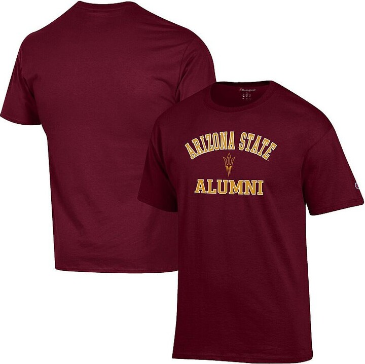 Men's Champion Maroon Arizona State Sun Devils Alumni Logo T-Shirt