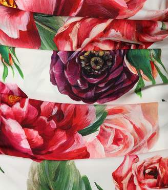 Dolce & Gabbana Floral-printed stretch-silk dress