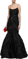 Thumbnail for your product : J. Mendel J.mendel Fluted Metallic Fil Coupe Organza Gown