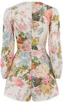 Thumbnail for your product : Zimmermann Heathers Floral Playsuit