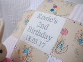 Thumbnail for your product : Tuppenny House Designs Peter Rabbit© 1st Birthday Cushion